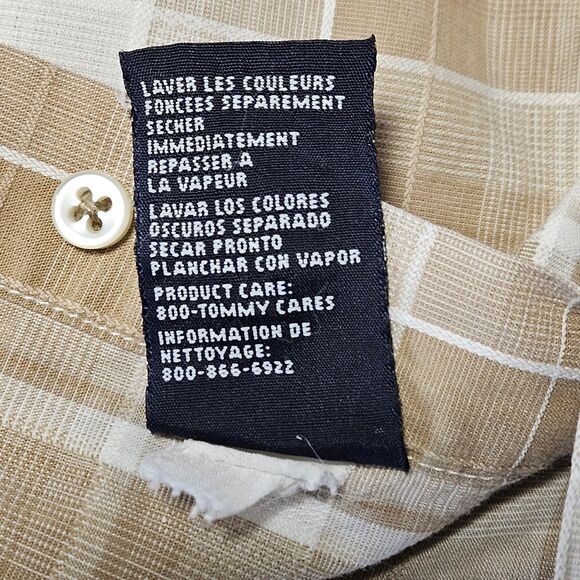 Tommy Hilfiger Light Brown Plaid Shirt Size L Please read description! - Picture 11 of 11